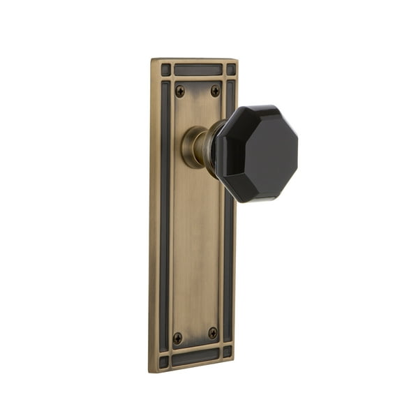 Nostalgic Warehouse Miswab_Prv_234_Nk Mission Solid Brass Rose Privacy Door Knob Set -