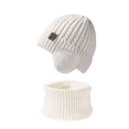 thumbnail image 3 of Winter Unisex Knitted Hat Scarf Set Warm Lined Ear Cold Weather Accessories, 3 of 3