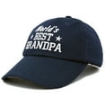 thumbnail image 4 of DALIX Worlds Best Grandpa Dad Hat Grandfather Gift Cotton Cap in Navy Blue, 4 of 6