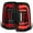 Glossy Black Housing Clear Lens Red LED, variant on Spec-D Tuning Black Red Smoke Full LED Tail Lights w/ Red LED Light Bar Compatible with 2019-2023 Ram 1500, Left + Right Pair Assembly
