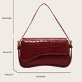 thumbnail image 2 of Bolsos elegantes de cuero de PU para mujer impermeables para axila bolsos de viaje de Color sólido, 2 of 9