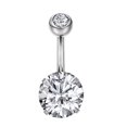 thumbnail image 1 of Funie Bague de Nombril en Zircon Cubique pour Femmes, Perçage Corporel, Bijou Cadeau, 1 of 8