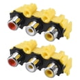 thumbnail image 1 of Conector AV Video de Montaje en panel PCB Triple toma RCA hembra Rojo Blanco Amarillo 2uds Unique Bargains, 1 of 4