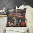 thumbnail image 2 of YINGXI Throw Pillow Cover, Mushrooms Moon and Moth Cushion Case Decoration for Sofa Couch Farmhouse 20x20in, 2 of 5