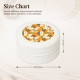thumbnail image 2 of Yiaed White Floral and Butterflies Print Travel Jewelry Case Bridesmaid Gift Boxes Jewelry Travel Organizer Small Round Jewelry Box Mini Storage-White, 2 of 7