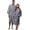 Gray, variant on Lightweight Full-Length Robes For Women Waffle Kimono Bathrobe - Soft, Fast-Drying, Long-Lasting Cotton Blend Unisex