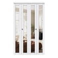 thumbnail image 3 of 48" X 80" Double 1-Lite Mirrored Door Solid Core Manufactured Wood Bi-Fold Door With Installation Hardware Kit(Closet, Pantry door), 3 of 8