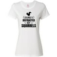 thumbnail image 3 of Inktastic Easily Distracted by Squirrels Women's T-Shirt, 3 of 5
