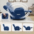 thumbnail image 6 of JONPONY Rocker Recliner Chair, Ergonomic Lounge Chair for Living Room Theater,Small Spaces with Rocking Function,Side Pocket,Blue, 6 of 10