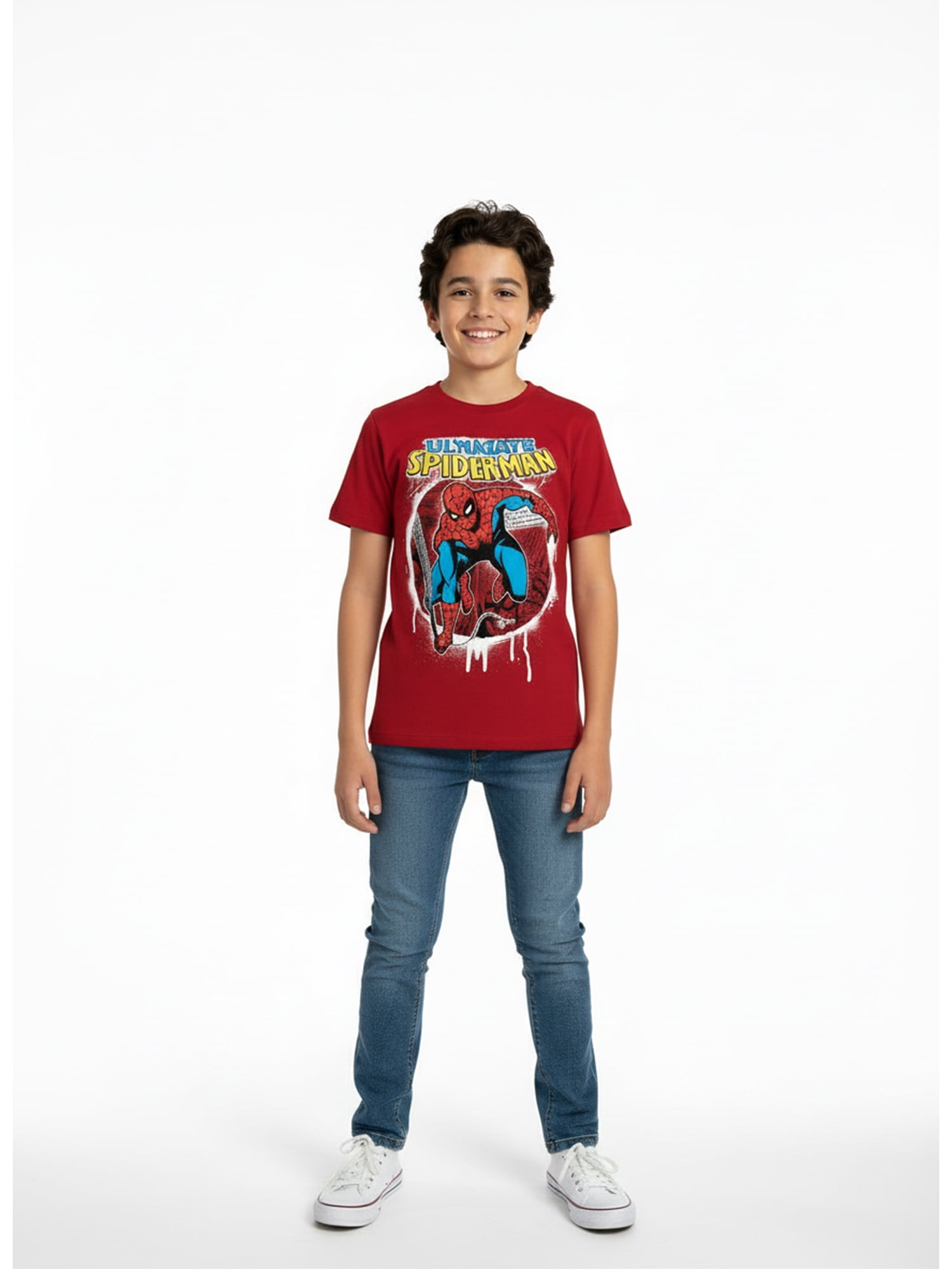 Marvel Boys' & Big Boys' Spider-Man City Slinger, Graphic T-Shirt, Sizes 4-18