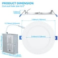 thumbnail image 6 of TORCHSTAR 12-Pack 6" Gimbal LED Recessed Light with J-Box Dimmable Air Tight, 2700K/3000K/3500K/4000K/5000K 5 Color Temperature Selectable, 6 of 7