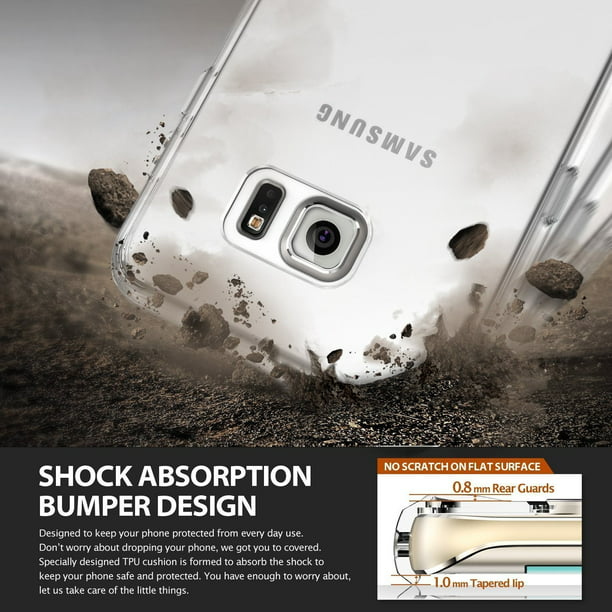 Samsung Galaxy S6 Edge Plus, Ringke [Smoke Black] FUSION Series Shock Absorption Bumper Premium Case - Walmart.com