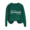 thumbnail image 4 of BLTIBY St Patricks Day Sweatshirt for Women Spring Fall Lucky Printed Long Sleeve Round Neck Fashion Causal Pullover Tops 2025 Green 2 3XL, 4 of 4