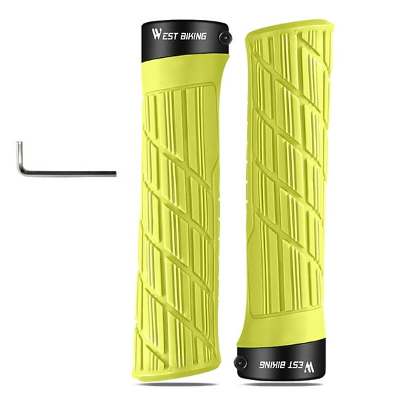 A Pair of Silicone Bicycle Grips Soft MTB Road Bike Handlebar Shockproof -Slip Ergonomic Cycling Handlebar Grips