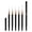Black, variant on 5PCS Nail Art Liner Brush Set - Professional 7/9/11/15/25mm Detail Paint Brushes for UV Gel Polish Painting, Fine Drawing & Long Lines - Pink ABS Handle