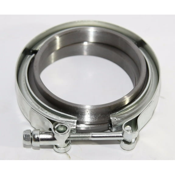 Mild Steel 3" I.D. V-band Flanges&Clamp Kit Turbo Header Downpipe Exhaust