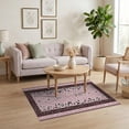 thumbnail image 3 of ODIKA Pink Leopard Cheetah Spotted Print Bold Stripe Border Motif Zebra Stain Resistant Low Profile for Dorm Room, Small Living Apartment, 3 of 7