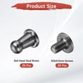 thumbnail image 4 of Uxcell Remaches de Cabeza Esférica de 4mm con Tornillo en la Parte Posterior [20Pcs] - Remache de Botón de Cabeza Redonda de Metal para Bolsa, Cinturón y Bolso de Mano - Negro Gun, 4 of 6