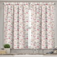 thumbnail image 2 of Ambesonne Flamingo Valance & Curtain, Wild Bird Love Vintage, 55"x24", Beige Pink, 2 of 6