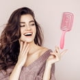 thumbnail image 4 of Cepillos de pelo curvados con ventilación para mujer. Cepillo desenredante antiencrespamiento para pelo largo, grueso y rizado. Cepillo desenredante de secado rápido para pelo mojado, 4 of 6