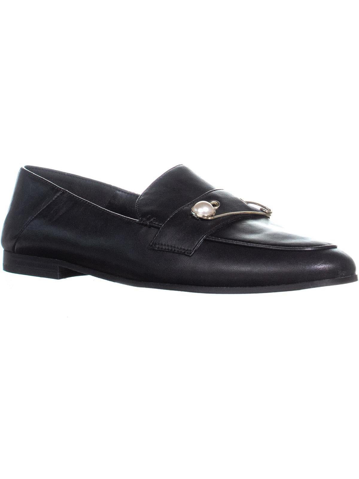 Nine West Womens Nine West Winjum Flat Loafers, Black Leather