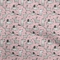 thumbnail image 1 of oneOone Tissu Polyester Lycra Rose Matériau de Robe pour Chien Tissu Imprimé Tissu au Mètre 56 Pouces de Large, 1 of 4