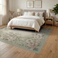 thumbnail image 3 of ODIKA Circular Painterly Florals Trailing Vines Vintage Round Watercolor for Dining Room, Under Table, Office, Non-Slip Chair-Friendly Floor, 3 of 7
