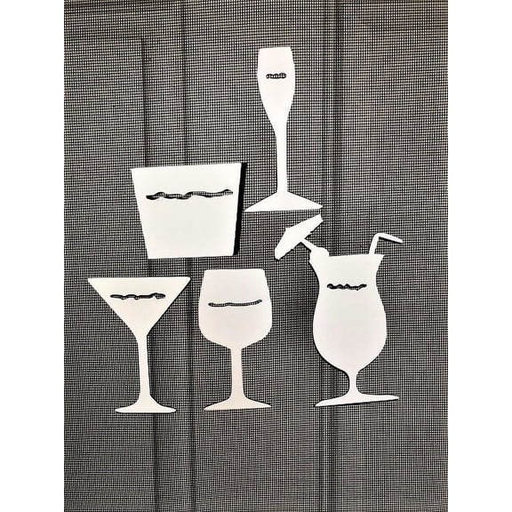 DCentral Cocktails Anyone? Flexible Screen Magnets;Double-Sided. Bright White-Easier to See Day & Night. Decorative. Helps to Stop Walking into Screens, Covers Tears in Screens. Avg Sizes W 2.5 x 3.5"