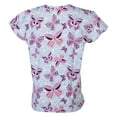 thumbnail image 3 of Minty Mint, Women's, Microfiber Printed Medical Scrub Set V-Neck Top and Pants, Light Grey, 2XL, 3 of 3