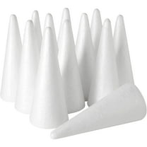 SHELLTON 12 Pack Foam Tree Cones for DIY Crafts, Bulk for DIY Christmas Gnomes, Holiday Decor Conical foam ultra-light clay filler cone-shaped poly dragon diy handmade material