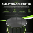 JumpFlex SMARTSHADE HERO 15 Foot Protective Trampoline Canopy Cover