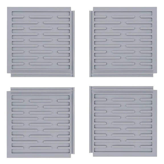 4Pcs Connectable Silicone Sink Draining Mat Dish Drying Pad Heat Resistant