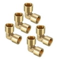 thumbnail image 5 of Brass Elbow Pipe Fitting 90 Degree 1/4 PT Female to 1/4 PT Female 5pcs, 5 of 5
