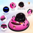 thumbnail image 5 of 12V Kids Electric Bumper Car with Remote Control - 360 Degree Spin Ride-on Toy with Joysticks & Music - Toddler Battery-Powered Ride-on for Boys & Girls - White, Blue & Pink, 5 of 8
