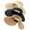 Khaki+black+mix Beige, variant on Straw Sun Visor Hats for Women UPF 80+ Wide Brim Pontytail Summer Beach Hats