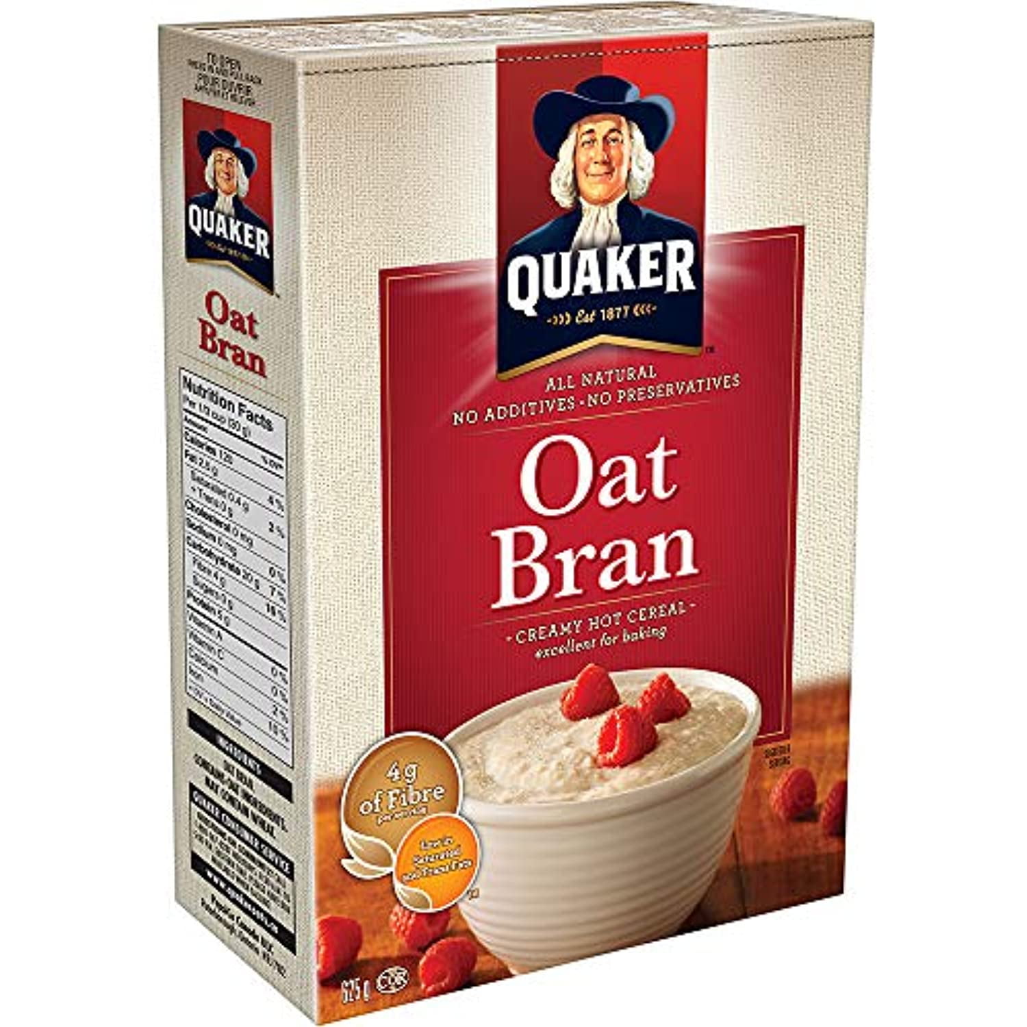 Quaker Oat Bran Hot Cereal, With Fiber And Protein, 16 Oz Box (Pack Of