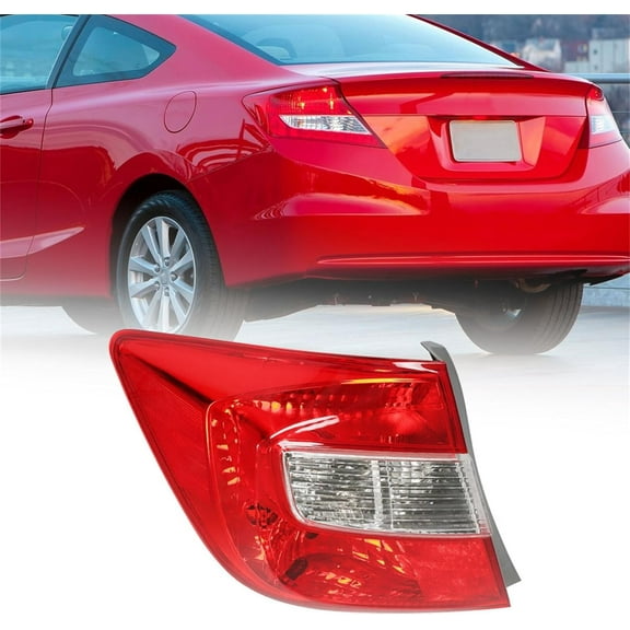 LABLT Tail Light Cover Replacement for 2012 Honda Civic Sedan Left Side Tail Stop Lamp No Bulbs HO2800180 33550-TR0-A01