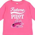 thumbnail image 4 of Inktastic Future Pilot Girls Airplane Career Girls Long Sleeve Toddler T-Shirt, 4 of 5