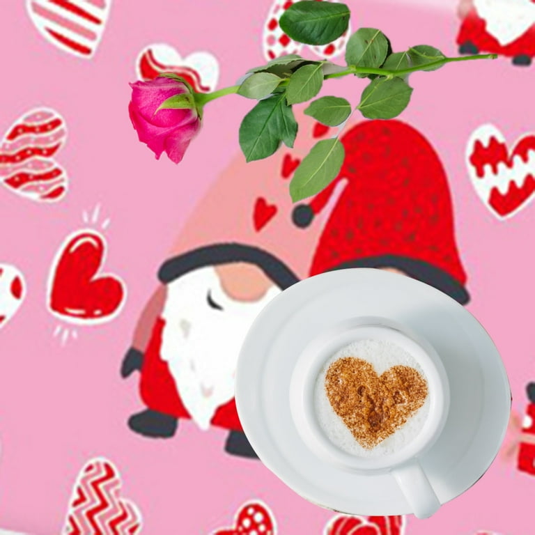 3 Pack Valentine's Day Tablecloths - 54x108 Inch Disposable Heart Pattern Table Covers For Parties