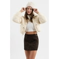 thumbnail image 4 of Blu Pepper Women's Cropped Turtle Neck Puffer Jacket with Front Pockets, 4 of 4