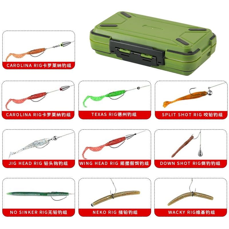 MRSXXNTY 397pcs Fishing Accessories Kit, Organized Fishing Tackle Box with Tackle Included, Fishing Hooks, Fishing Weights Sinkers, Swivels, Beads, Fishing Gear Set Equipment for Bass Trout