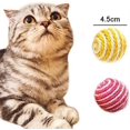 thumbnail image 2 of 3X Bolas de Juguete para Gatos de Sisal Bolas de Sonido Interactivas con Ruidos Multicolores para Mascotas, 2 of 5