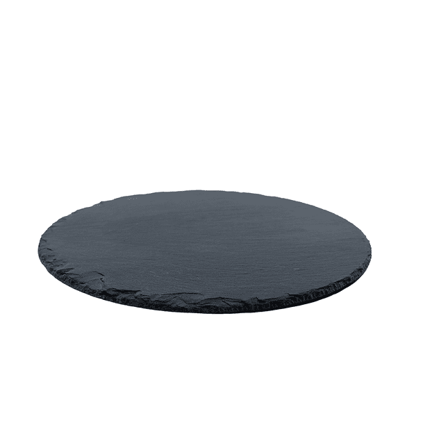 Juego Set De 6 Platos Pizarra Redondo 30 Cm Vencort Pizarra/Piedra/Redonda