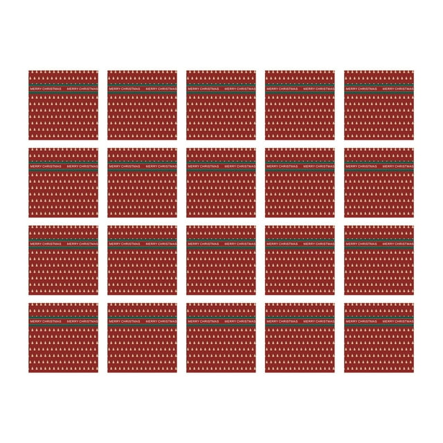20 piezas de papel de regalo navideño, papel de regalo para ramos, papel de regalo impermeable árbol rojo