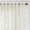 thumbnail image 2 of Elrene Home Fashions Bella Tab-Top Ruffle Sheer Window Curtain, Ivory, 52" x 95", 2 of 6
