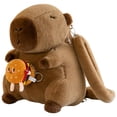 thumbnail image 1 of Mochila Escolar Capibara Felpa Bolso Hombro Dibujos Animados para Y Estudiantes, 1 of 9