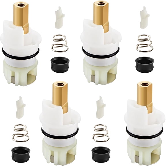 RVKXHD RP25513 Faucet Cartridge compatible with Delta two handle faucet stem assembly repair kit Includes RP4993 Seats and Springs, 4 Pack