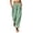 *Army Green, variant on Women's Striped Straight Leg Pants , Summer Vacation Beach Trousers For Women , Ladies' Lightweight Pull On Pants with Pockets, Army Green , S-3XL