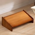 thumbnail image 5 of Wood under Desk Footrest, 3 Height Position Footrest Cushion Portable Foot Rest Dark, 5 of 8