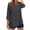 01 Dark Gray, variant on Womens T Shirts Collared V Neck 3/4 Sleeve Shirts Business Casual Tops Loose Work Blouses
